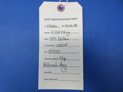 Bellanca 17-31A Viking Flap Bellcrank Assy P/N 192552 (0924-1336)
