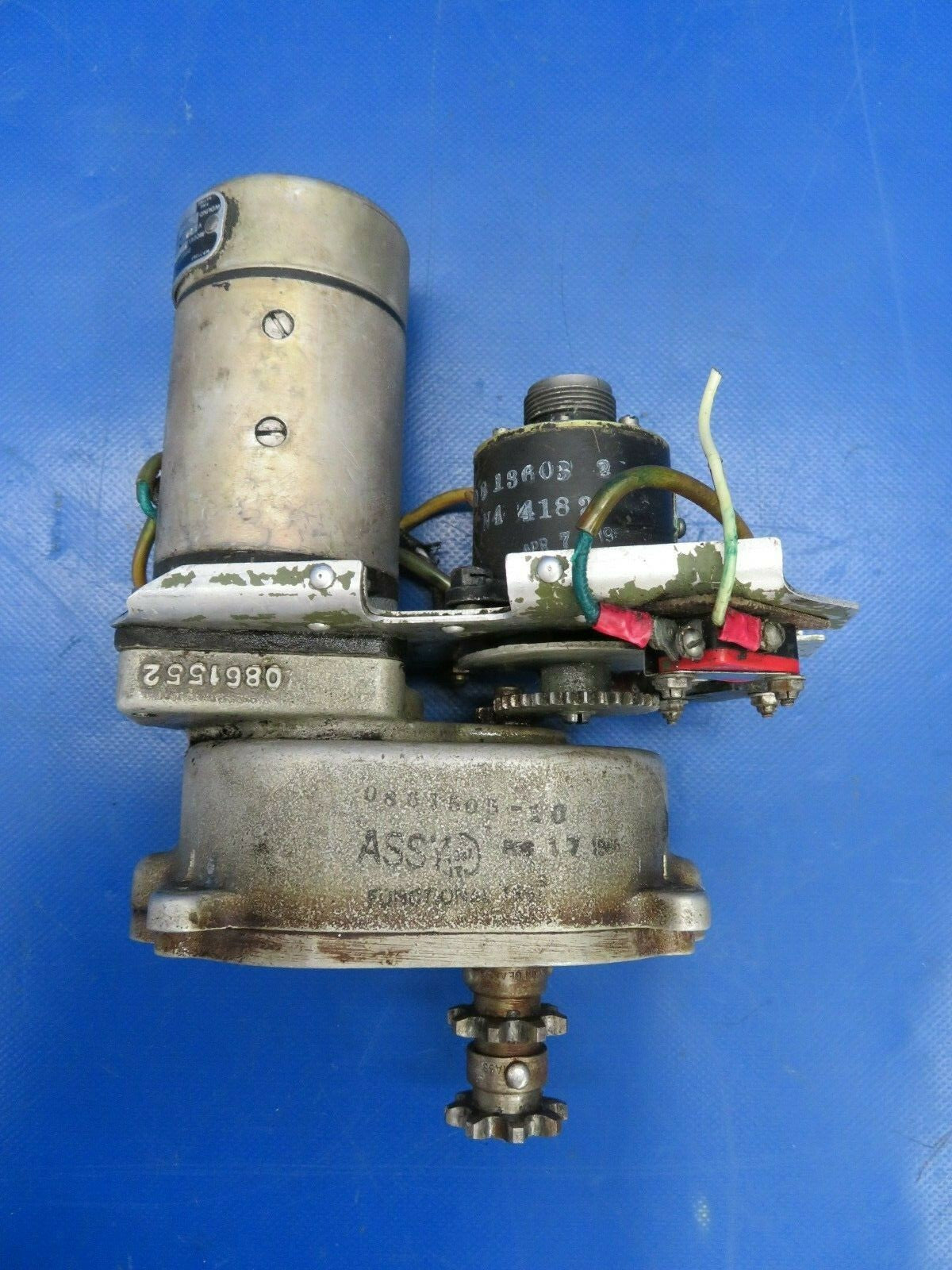 Cessna 310 GE Flap Motor & Transmission 24V P/N 0861505-10, 0813603-2 (1119-337)0