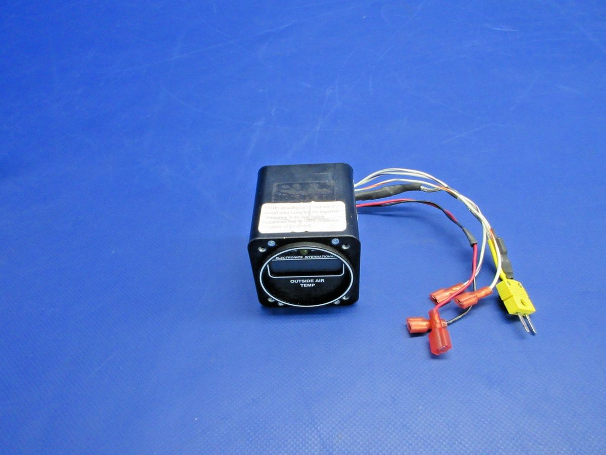 Electronics International OAT Indicator w/Connector P/N A-1 TESTED (0926-892)1