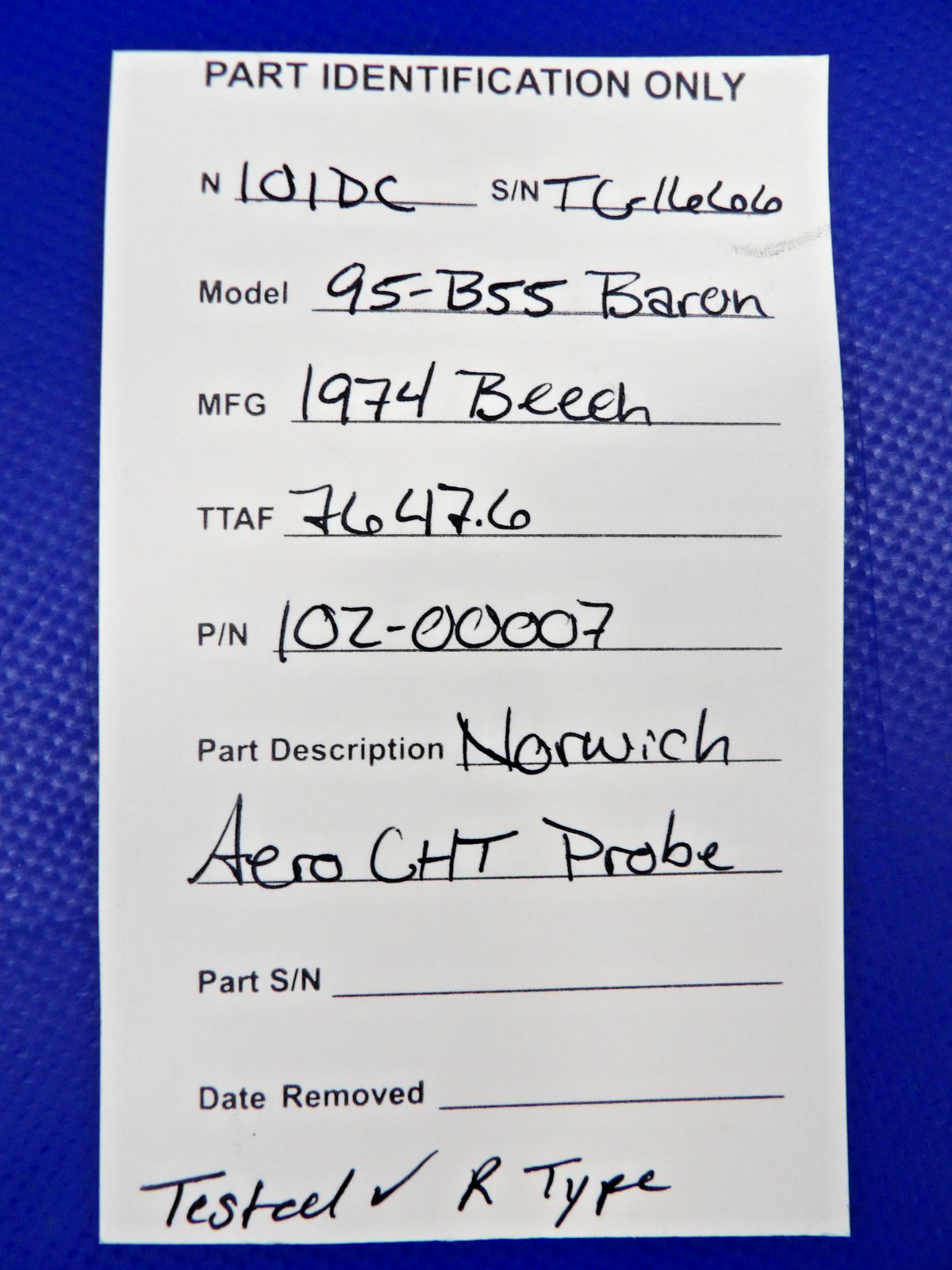 Beech 95-B55 Baron Norwich Aero CHT Probe P/N 102-00007 TESTED (0626-1272)11