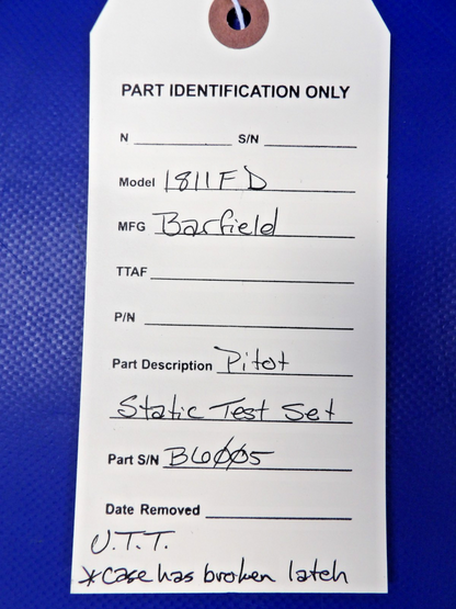 Barfield 1811FD Pitot Static Test Set WARRANTY (0626-1454)10