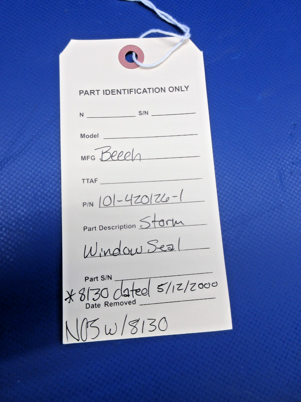 =Beech Storm Window Seal w/8130 P/N 101-420126-1 NOS (0426-832)7