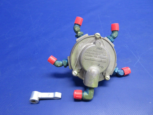 Piper PA-24-250 Hoof Products A73V Fuel Selector Valve P/N 492-068 (0526-736)0