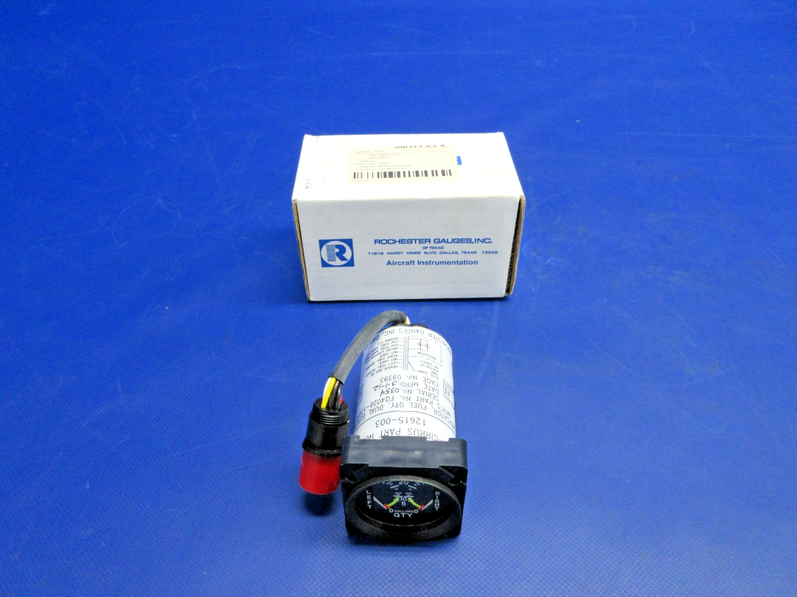 Cirrus Rochester Gauge Fuel Quantity Dual Indicator 12615-003 NOS (0326-968)0