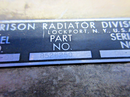 Beech Harrison Radiator AP07AU06-03 Oil Cooler P/N 8526250 CORE (0326-755)2