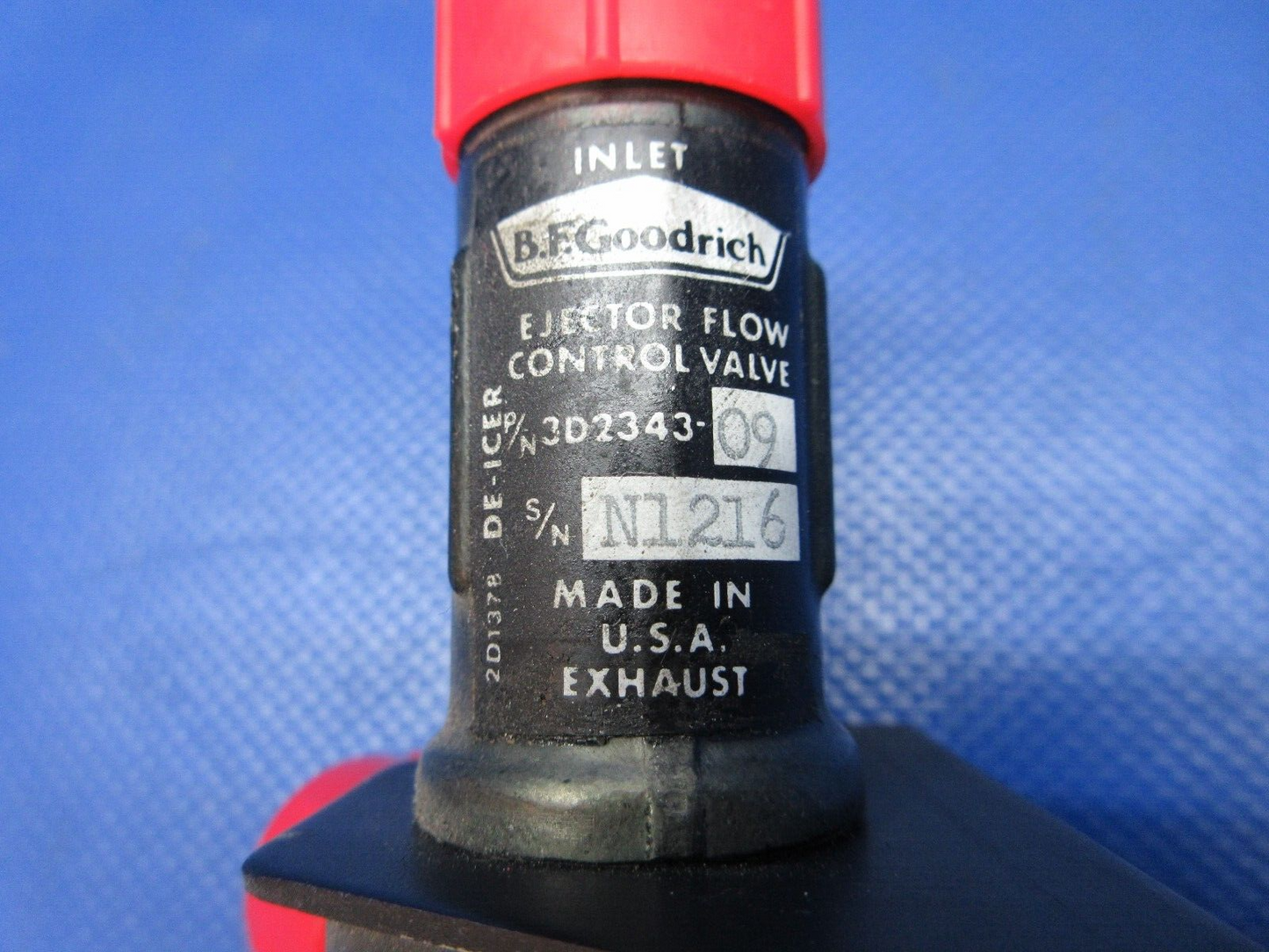 BF Goodrich De-Icer Ejector Flow Control Valve P/N 3D2342-02 TESTED (0524-1524)