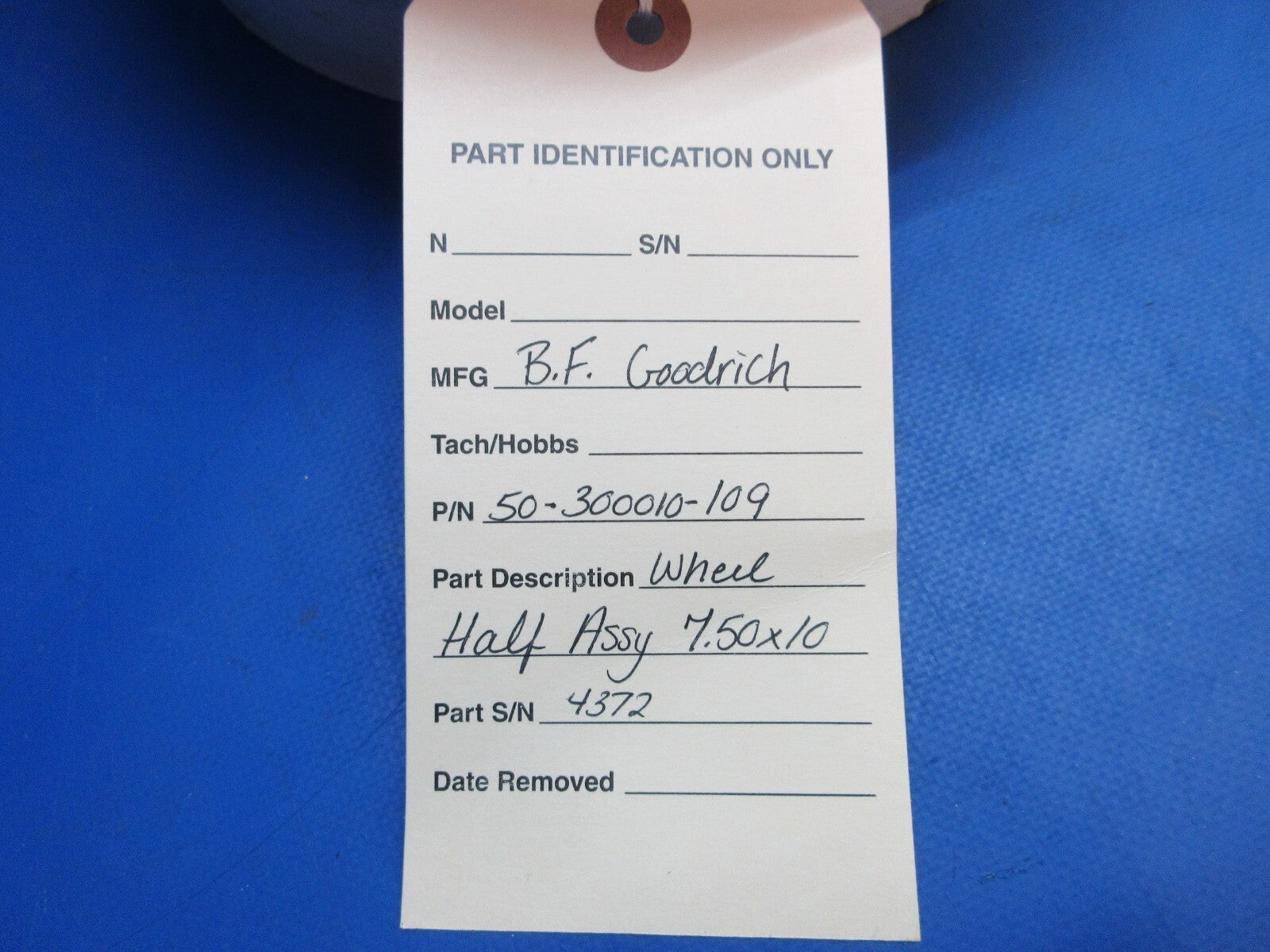 B.F. Goodrich Wheel Half Assembly 7.50 x 10 P/N 50-300010-109 (0523-564)6