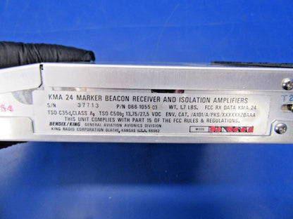King KMA Audio Panel & Marker Beacon Receiver P/N 066-1055-03 (0518-101)