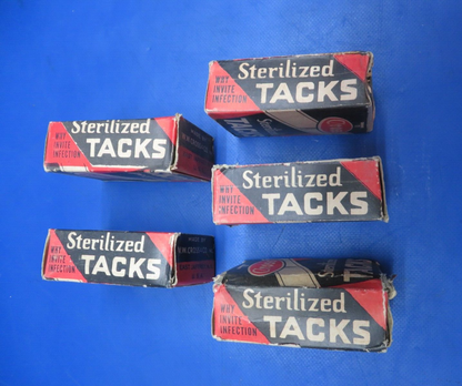 Vintage Cross Sterilized Tacks NOS LOT OF 5 BOXES (0423-406)