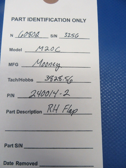 Mooney M20 / M20C RH Flap P/N 240014-2 (0924-15)