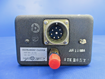 Mooney Garwin Instrument Cluster w/Connector P/N 22-166-09 WARRANTY (0626-853)3