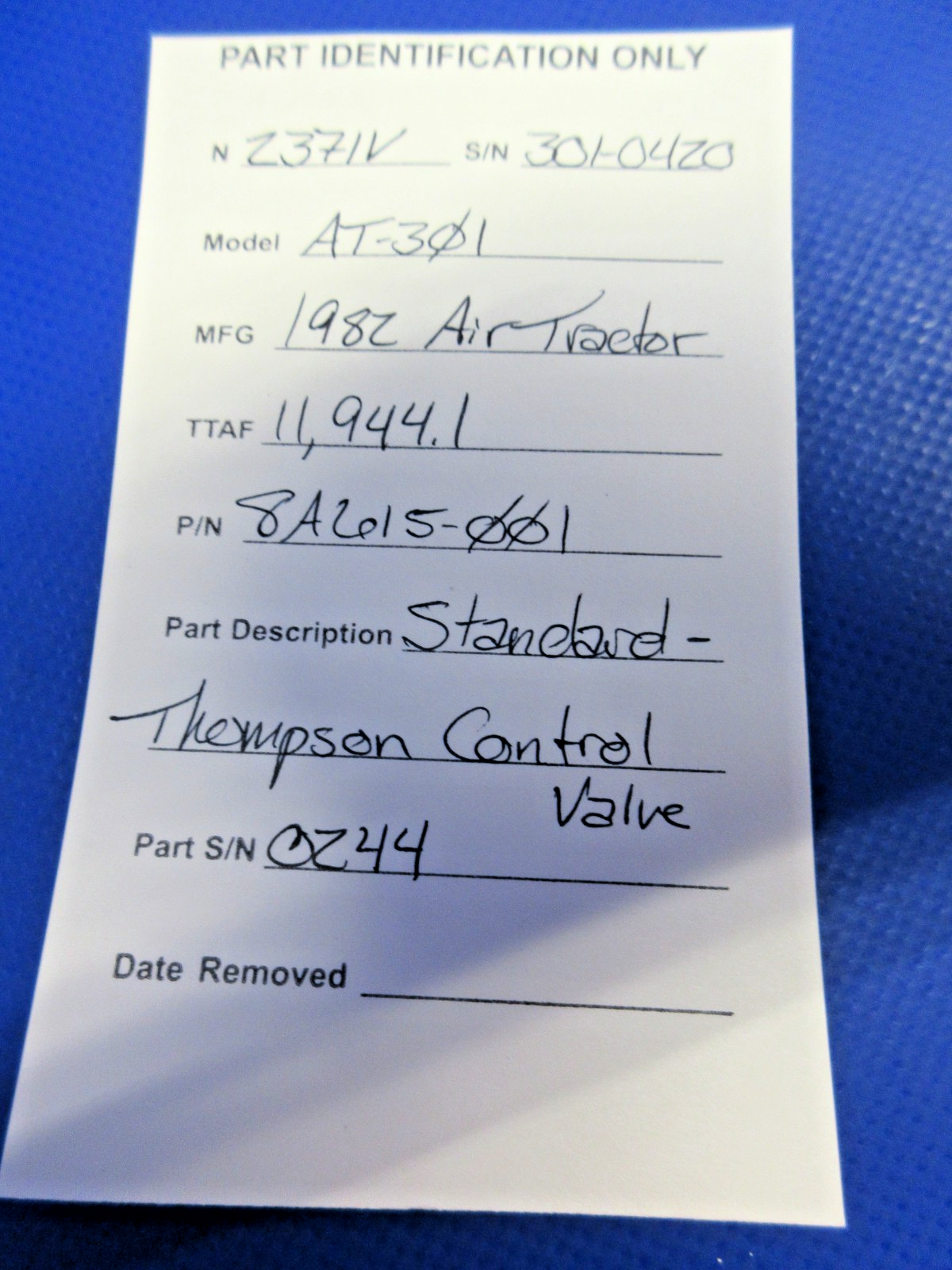 Cessna 310 / 310N Standard-Thompson Control Valve P/N 8A615-001 (0926-745)9