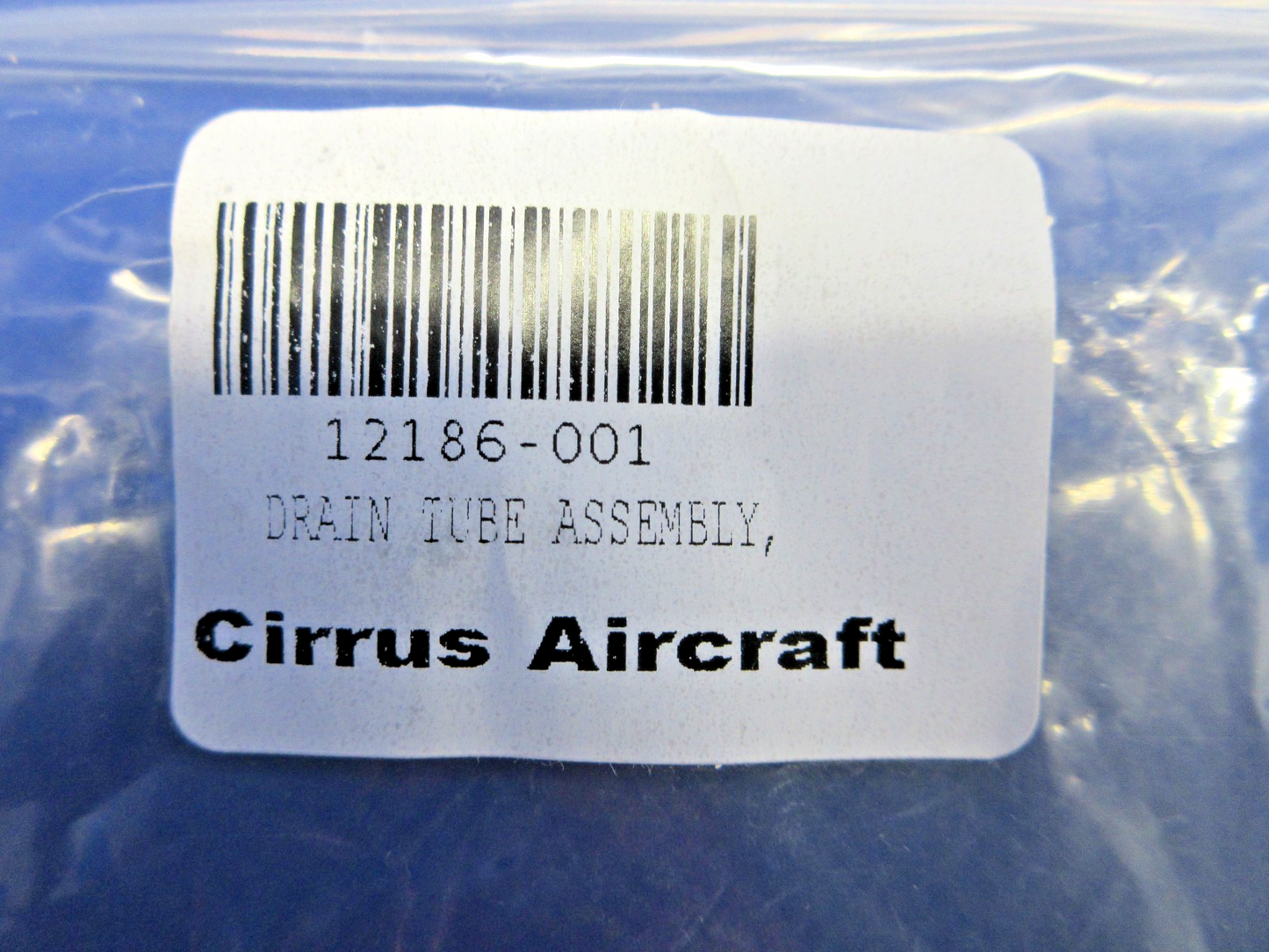 Cirrus SR20 Manifold LH Short Drain Tube P/N 12186-001 LOT OF 3 NOS (0326-982)2