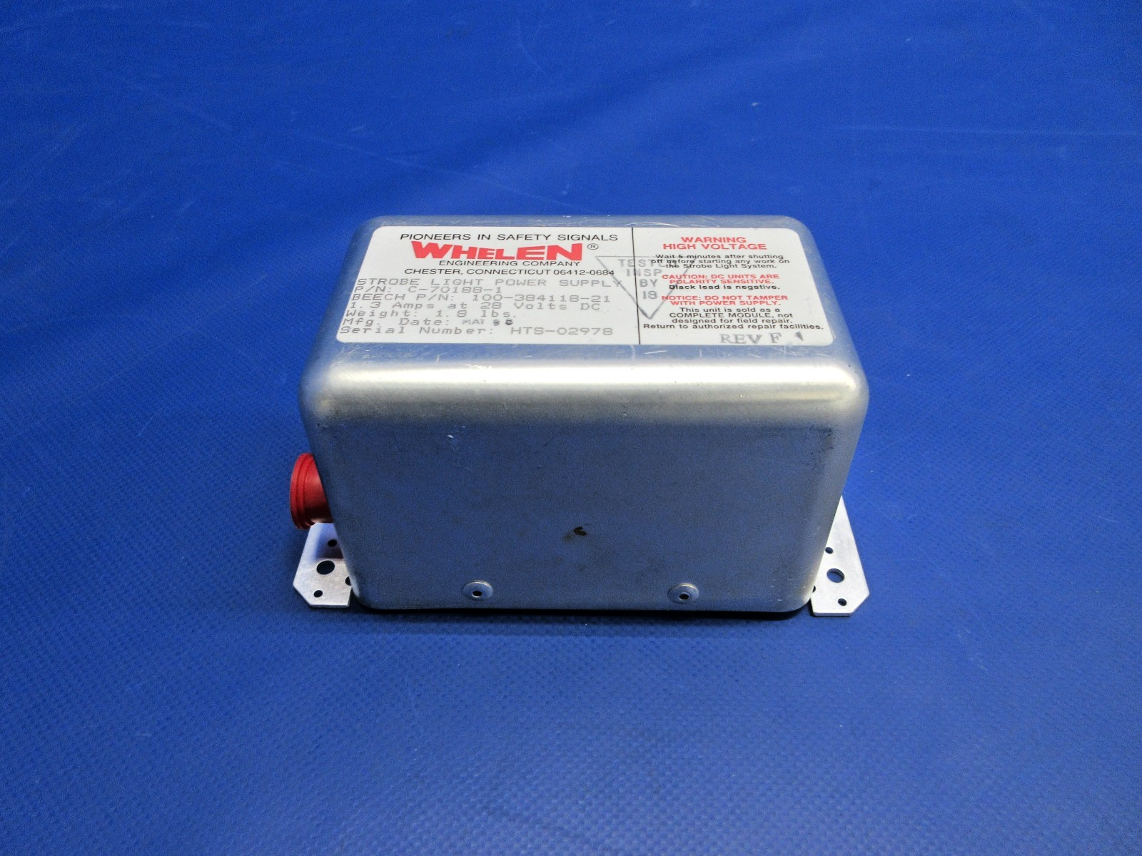 Whelen Strobe Light Power Supply 28V w/8130 P/N C-70188-1 NOS (0326-935)5