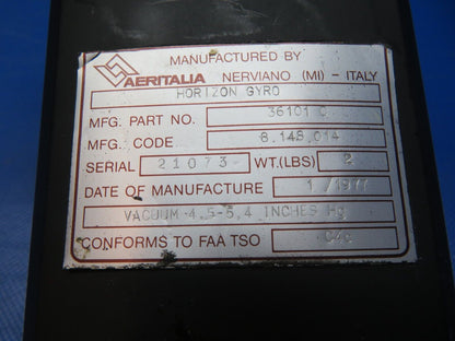 Beech C23 Sundowner Aeritalia Horizon Gyro P/N 36101C CORE (0724-192)
