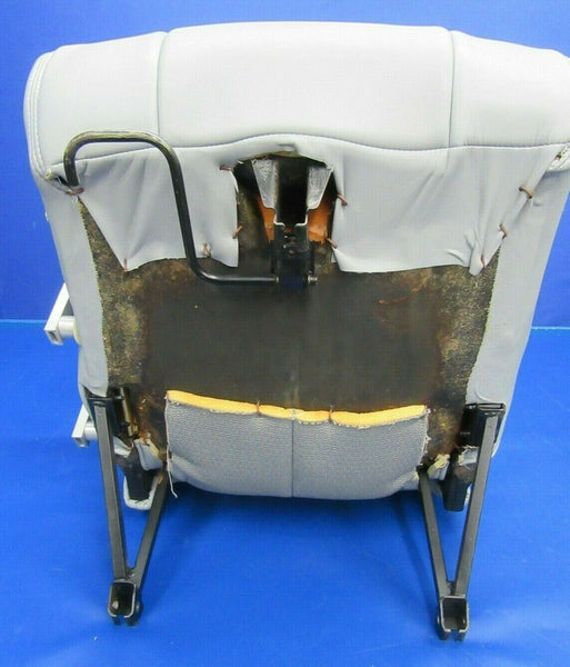 Beech Baron 95-B55 Seat LH Third Passenger Gray Leather 102-530094-5 (1119-29A)