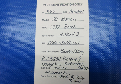 Bendix King KI525A Pictorial Nav Indicator 066-3046-01 CORE (0225-1255)9