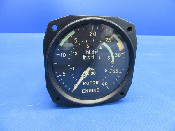 Industrial Research Dual Mechanical Helicopter Tachometer P/N R-2023-1 (0324-16)