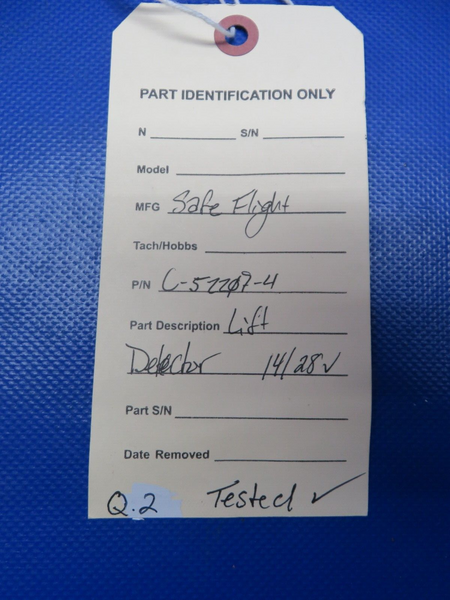 Safe Flight Lift Detector 14/28v P/N C-57707-4 TESTED (0424-236)