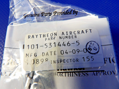 Beech King Air Cabin Seat Placard w/ 8130 P/N 101-531446-5 NOS (0426-1291)1