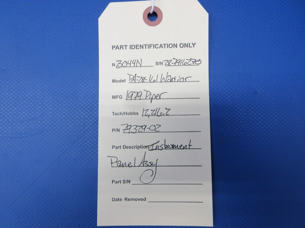 Piper PA-28-161 Warrior Instrument Panel Assy P/N 79329-02 (0824-2122)