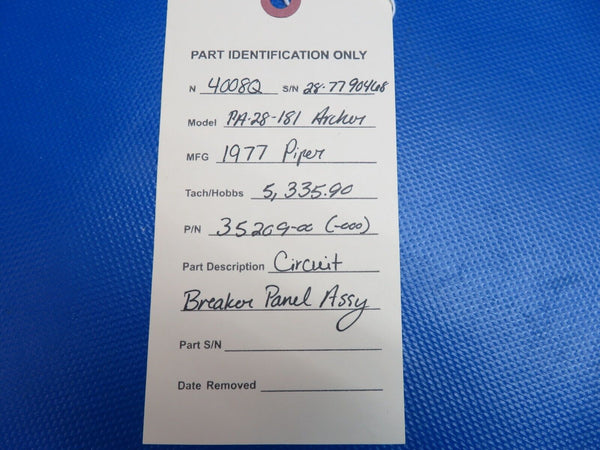 Piper PA-28-181 Circuit Breaker Panel Assy P/N 35209-00, 35209-000 (0424-1803)