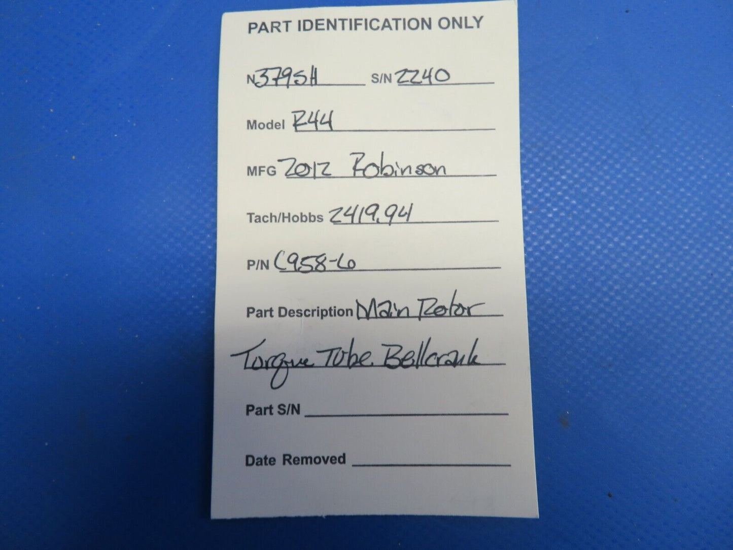 Robinson R44 II Helicopter Main Rotor Torque Tube Bellcrank C958-6 (0724-885)