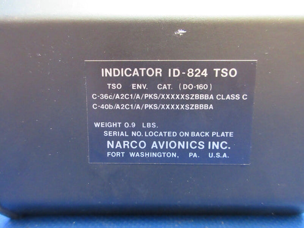 Narco ID-824 Indicator w/ Connector P/N ID-824 WARRANTY (1024-1267)