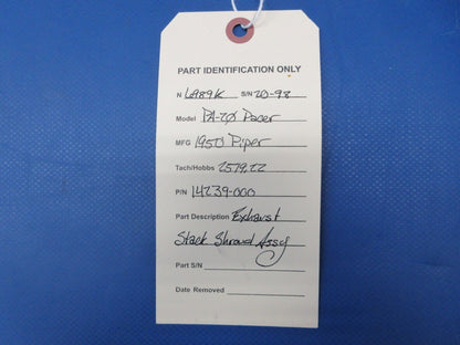 Piper PA-20 Pacer Exhaust Stack Shroud Assy P/N 14239-000 (1024-2021)
