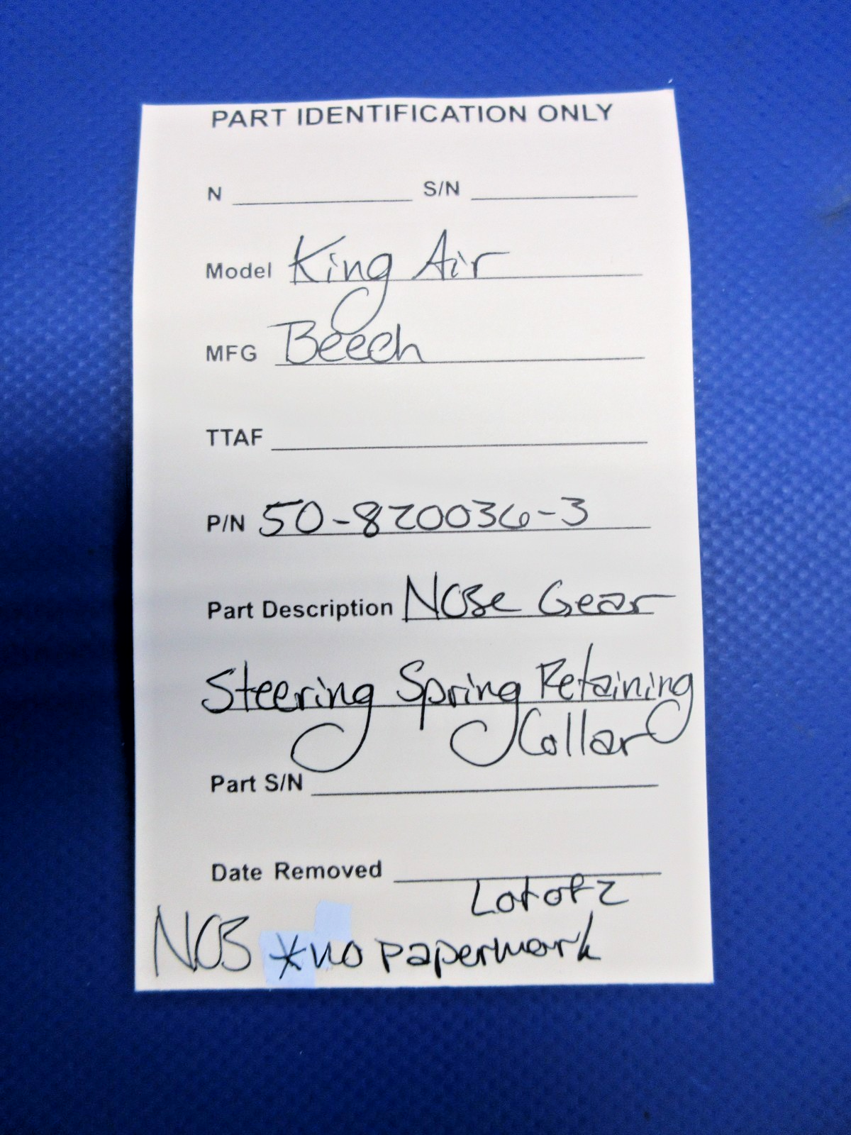 Nose Gear Steering Spring Retaining Collar 50-820036-3 LOT OF 2 NOS (0326-908)8