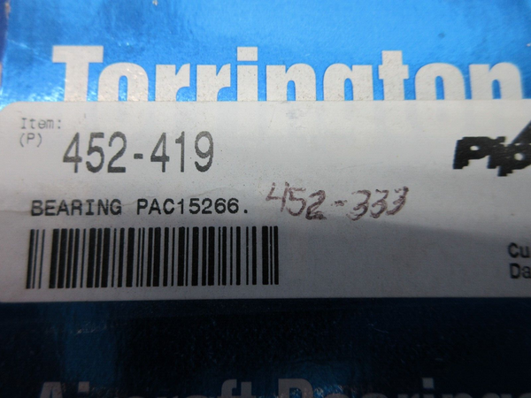 Torrington Fafnir Piper Bearing - Landing Gear P/N 452-419 NOS (1024-1378)