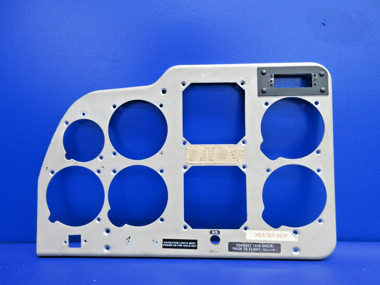 Beech D95A Travel Air RH Floating Instrument Panel P/N 96-324032-3 (0326-725)0