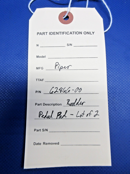 Piper Rudder Pedal Pad P/N 62866-00 LOT OF 2  (0926-718)8