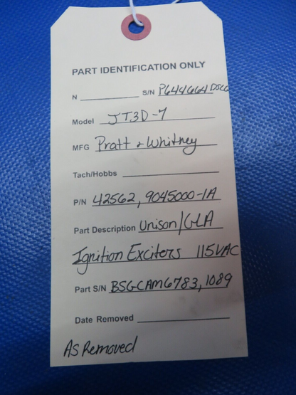 Pratt & Whitney JT3D-7 Unison/GLA Ignition Exciters 115 VAC 42562 (1024-265)