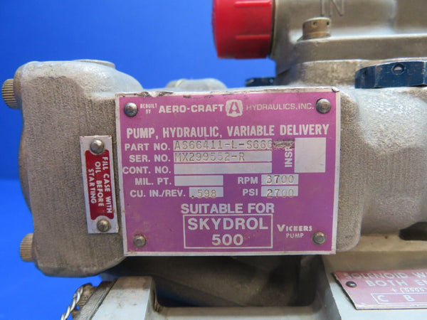 Vickers Variable Delivery Hydraulic Pump P/N AS66411-L-S666 (1024-1709)