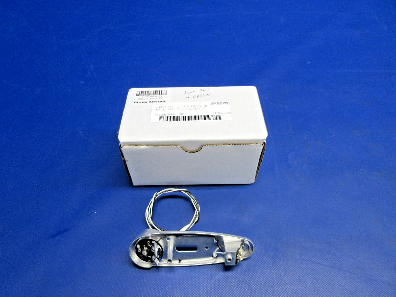 Whelen 9033805 RH Position Strobe Light Base Plate 01-0290338-05 NOS (0326-967)1