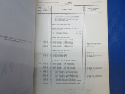 Piper PA-25 Pawnee Parts Catalog P/N 753-521 (1024-1238)