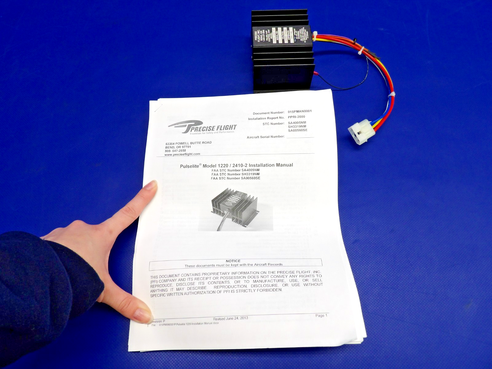 Precise Flight 1220 Pulselite Control Unit 12/24V w/STC SH3319NM NOS (0426-1255)1