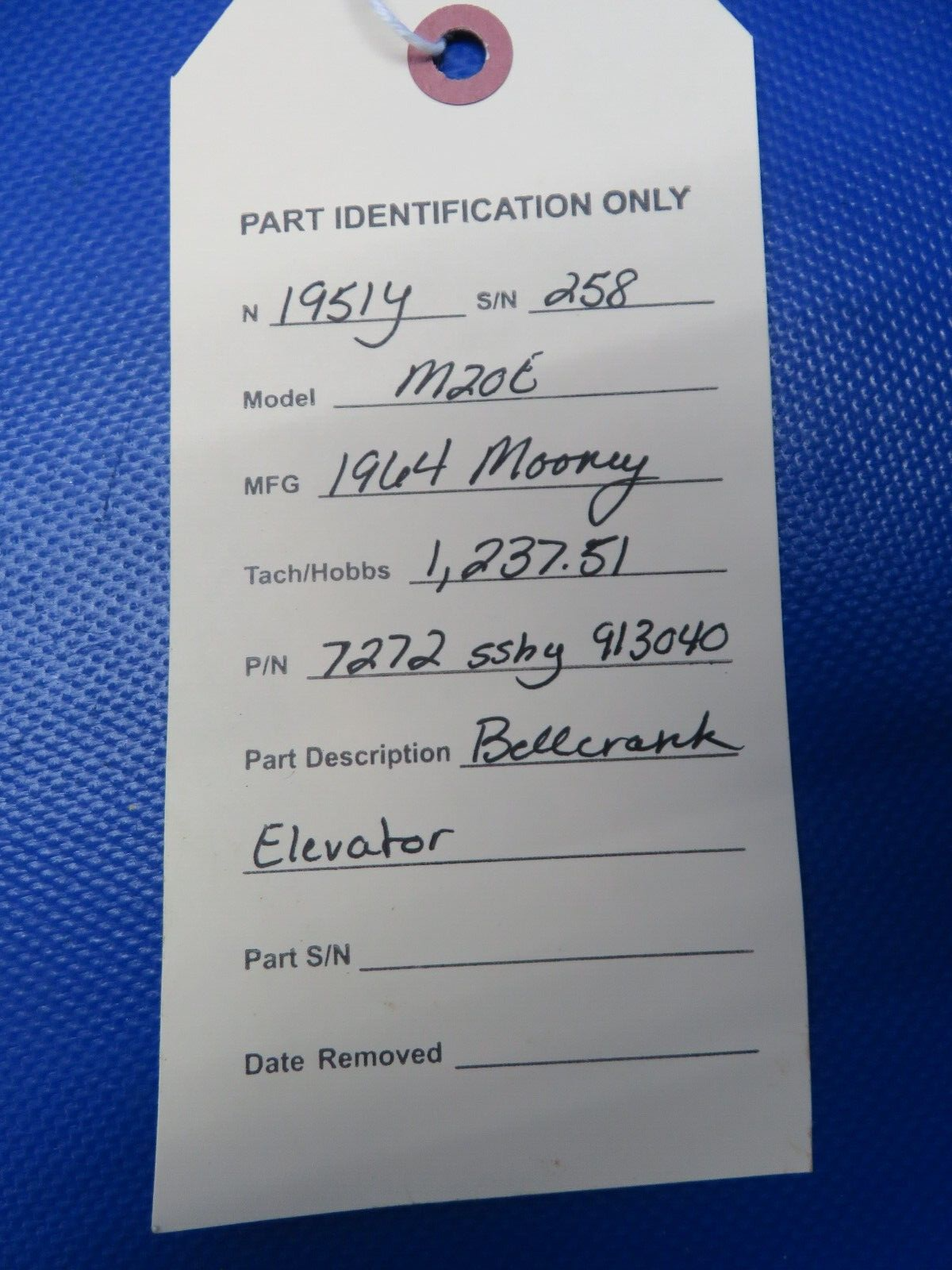 Mooney M20 / M20E Bellcrank Elevator P/N 7272 SSBY 913040 (0424-195)