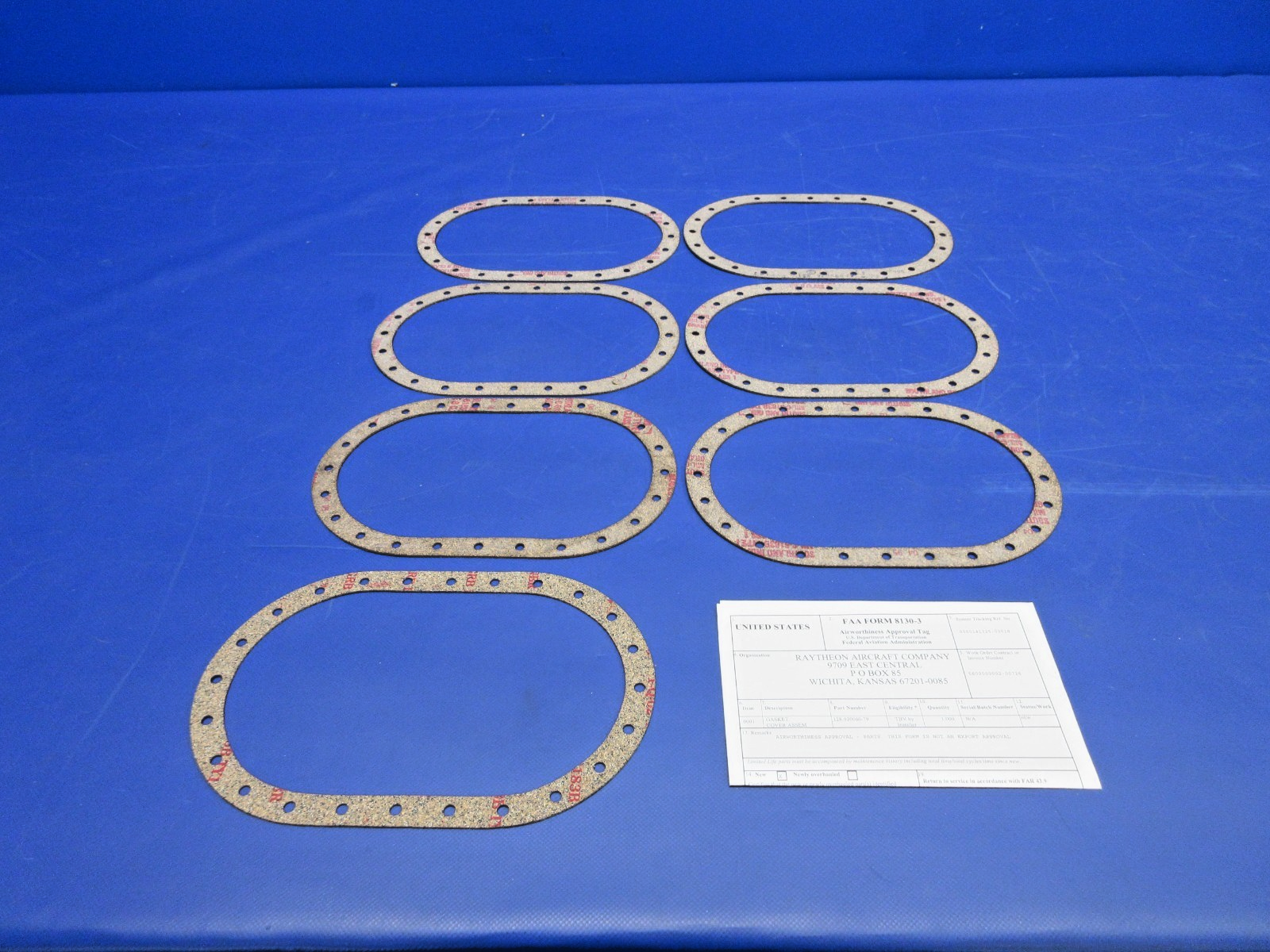Beech Beech Jet Fuel Cell Gasket w/8130 128-920060-79 LOT OF 7 NOS (0326-747)0
