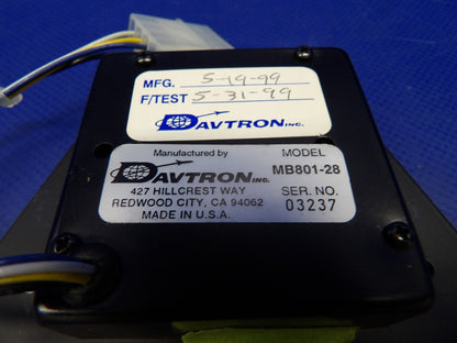 Beech Dual Yoke / Davtron Digital Clock P/N MB801-28 CORE (0626-1510)2