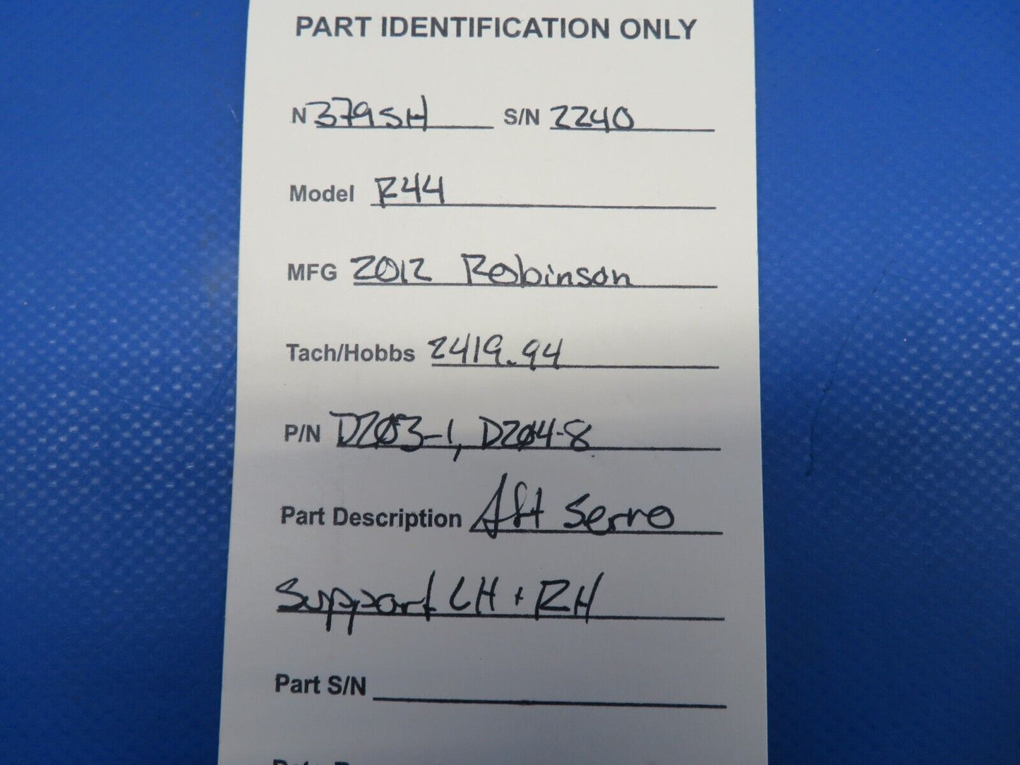 Robinson R44 Raven II Helicopter AFT Servo Support LH + RH P/N D203-1 (0724-862)