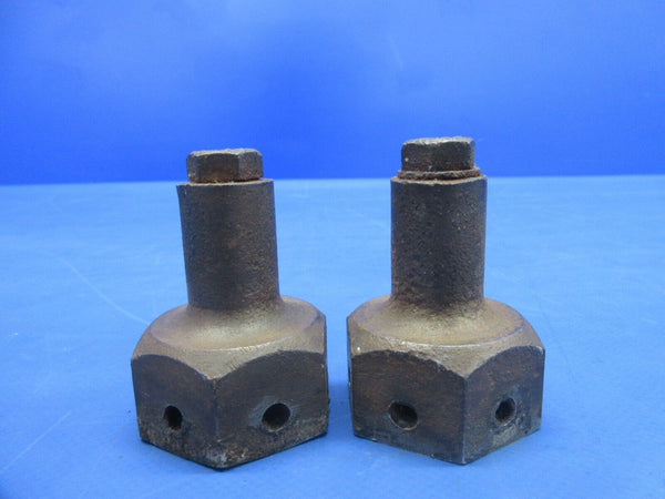 =Cessna 150 / 150L Main Gear Axle Nut 2 3/8" Tall 0741047-1 LOT OF 2 (1024-909)