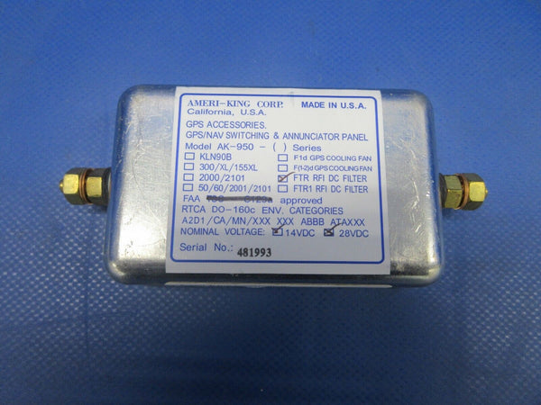 Ameri-King AK-950-FTR RFI Line Filter 14/28 V P/N AK-950-FTR NOS (0424-1189)