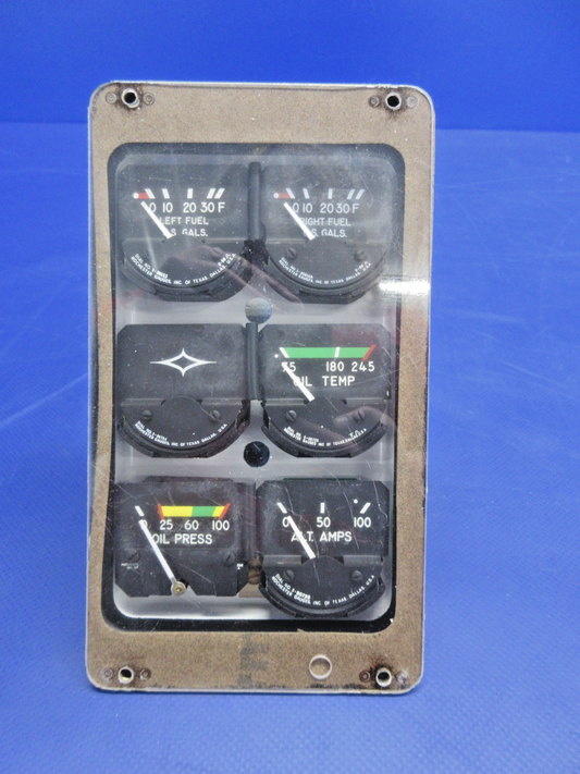 Piper PA-28R Rochester Instrument Cluster 14V P/N 6247-00357 WARRANTY (0626-725)0