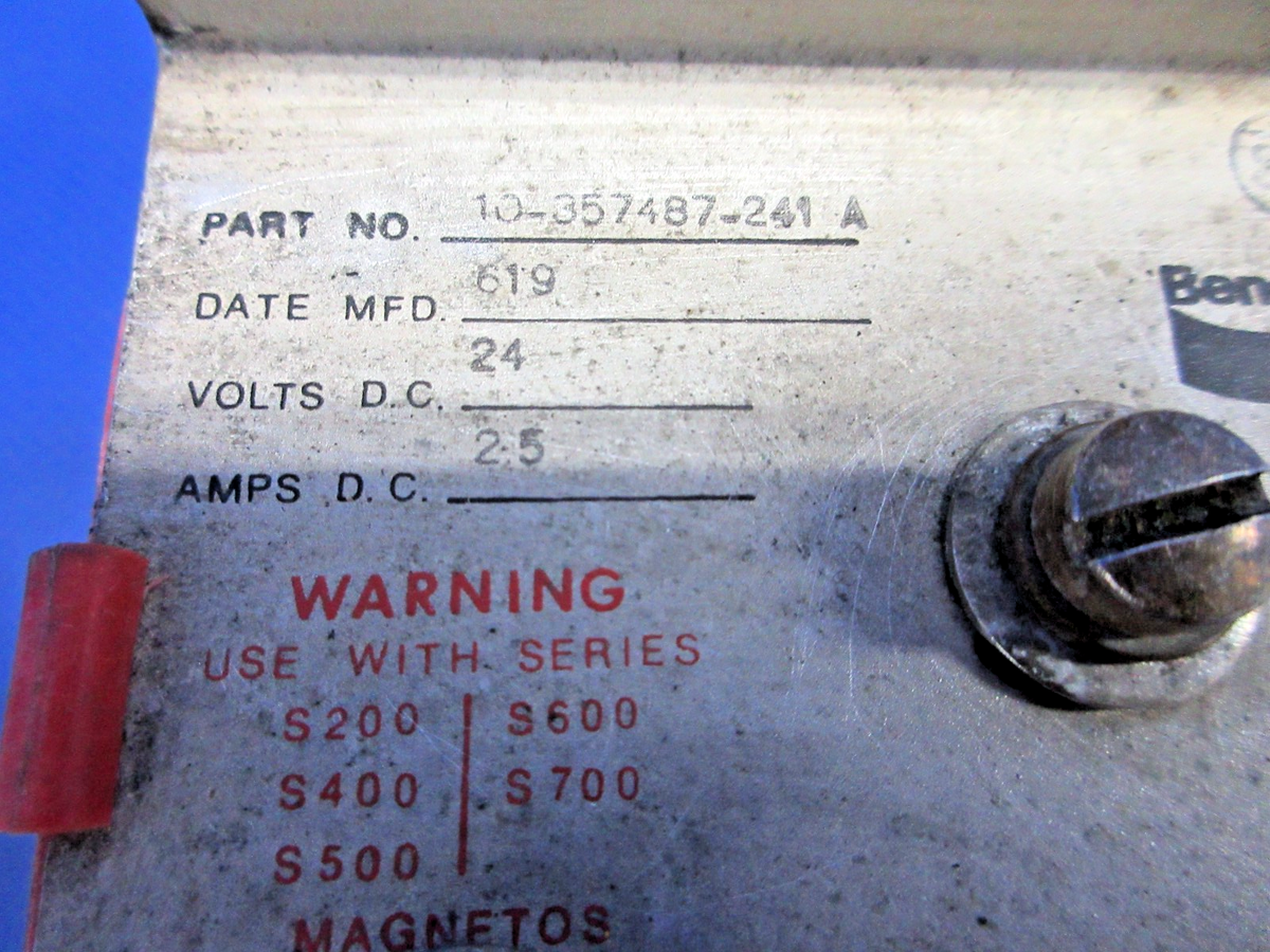 Cessna 310 / 310N Bendix Starting Vibrator 24V 10-357487-241 TESTED (0926-749)2