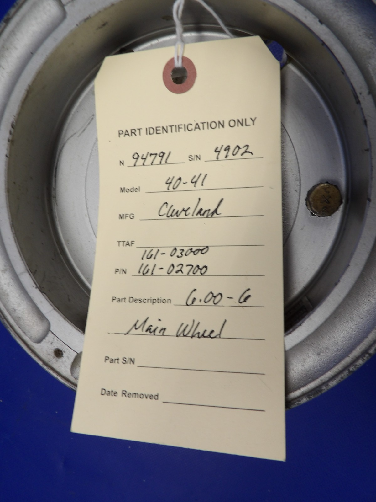 Ercoupe 415 Cleveland 40-41 Main Wheel 6.00-6 161-03000, 161-02700 (0226-2016)8