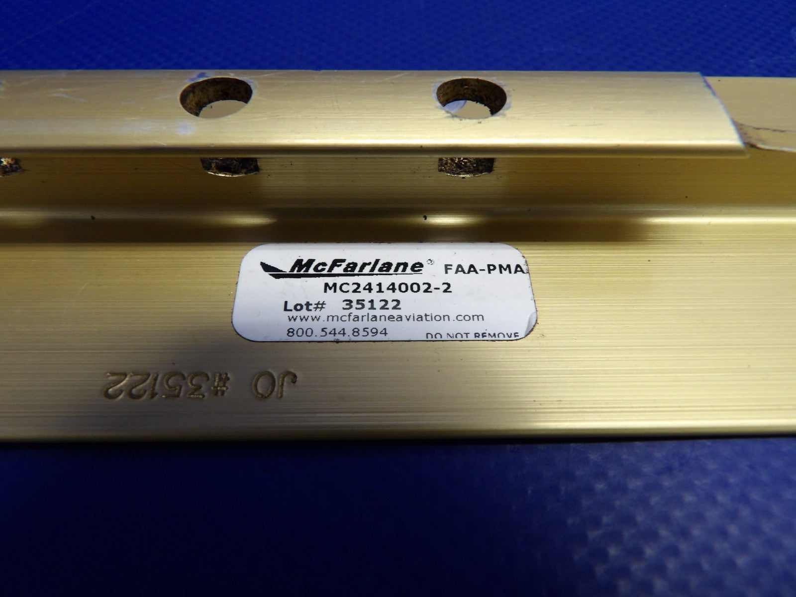 Cessna 172RG McFarlane RH INBD/LH OTBD Seat Rail P/N MC2414002-2 (0626-1491)1