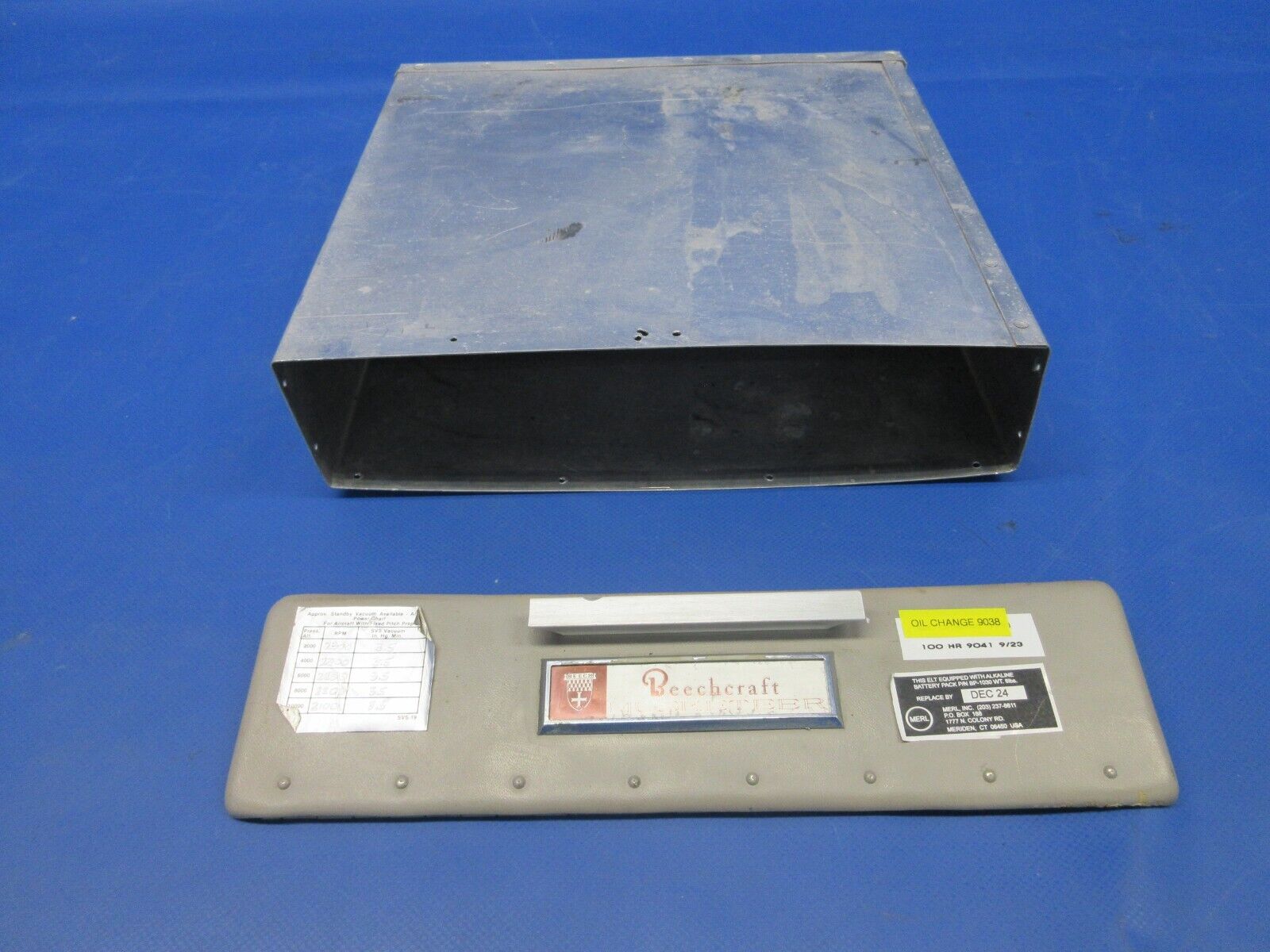 Beech 19A Musketeer Map Box Assembly With Door P/N 169-324029-3 (0424-1378)