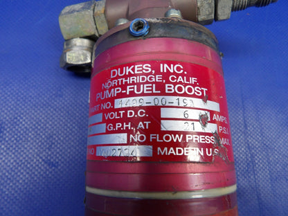 Mooney M20 / M20E Dukes Fuel Boost Pump 12V P/N 1499-00-19A TESTED (0826-1341)2